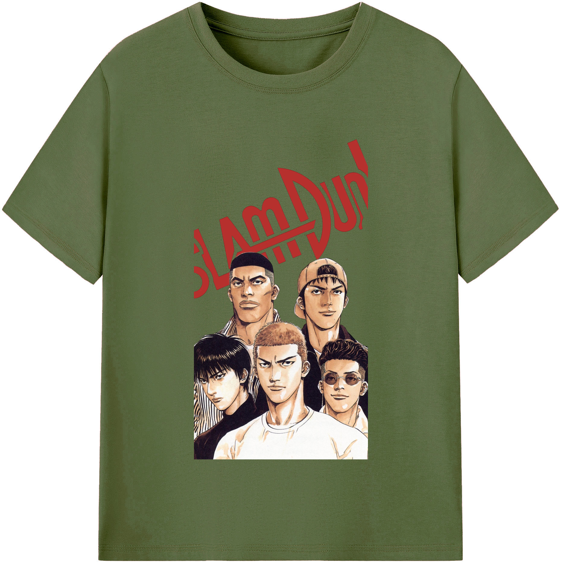 SLAM DUNK／スラムダンク 綿100％半袖Tシャツ（フロントプリント）